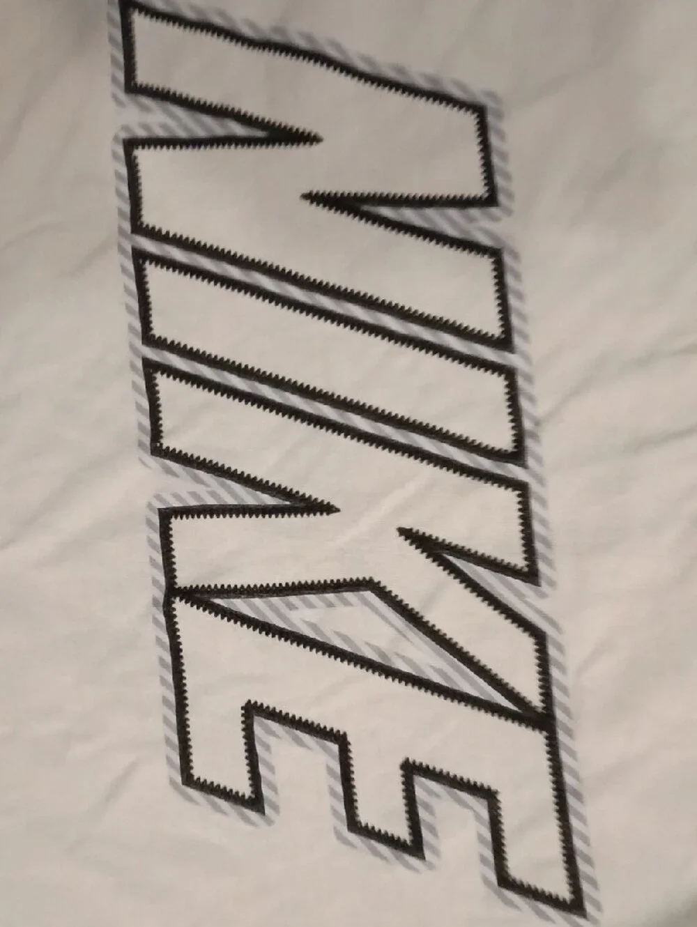 Nike White Short Sleeve Tee with Black Outlined Logo